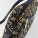 Christian Dior Trotter Canvas Shoulder Bag Navy Gold Auth ep15075-10