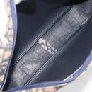 Christian Dior Trotter Canvas Shoulder Bag Navy Gold Auth ep15075-12