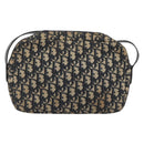 Christian Dior Trotter Canvas Shoulder Bag Navy Gold Auth ep15075-2