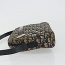 Christian Dior Trotter Canvas Shoulder Bag Navy Gold Auth ep15075-4