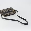 Christian Dior Trotter Canvas Shoulder Bag Navy Gold Auth ep15075-7