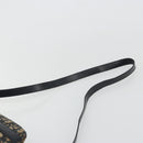 Christian Dior Trotter Canvas Shoulder Bag Navy Gold Auth ep15075-8
