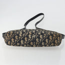 Christian Dior Trotter Canvas Shoulder Bag Navy Gold Auth ep15075-5