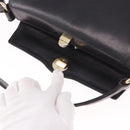 GUCCI Hand Bag Leather Black Gold Auth ep15076-10