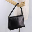 GUCCI Hand Bag Leather Black Gold Auth ep15076-24