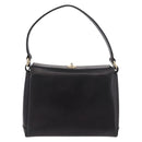 GUCCI Hand Bag Leather Black Gold Auth ep15076-2