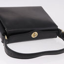 GUCCI Hand Bag Leather Black Gold Auth ep15076-6