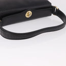 GUCCI Hand Bag Leather Black Gold Auth ep15076-7