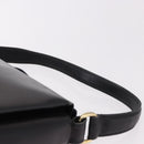 GUCCI Hand Bag Leather Black Gold Auth ep15076-8