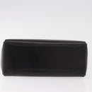 GUCCI Hand Bag Leather Black Gold Auth ep15076-5