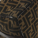 FENDI Zucca Canvas Hand Bag Black Brown Auth ep15078-14