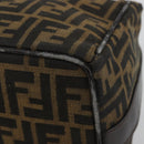 FENDI Zucca Canvas Hand Bag Black Brown Auth ep15078-15