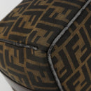 FENDI Zucca Canvas Hand Bag Black Brown Auth ep15078-16