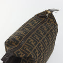 FENDI Zucca Canvas Hand Bag Black Brown Auth ep15078-9