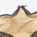 FENDI Zucca Canvas Hand Bag Black Brown Auth ep15078-20