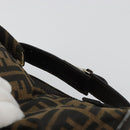 FENDI Zucca Canvas Hand Bag Black Brown Auth ep15078-7