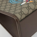 GUCCI GG Supreme Donald Duck Hand Bag PVC 2way Beige Gold 648134 Auth ep15080M-16