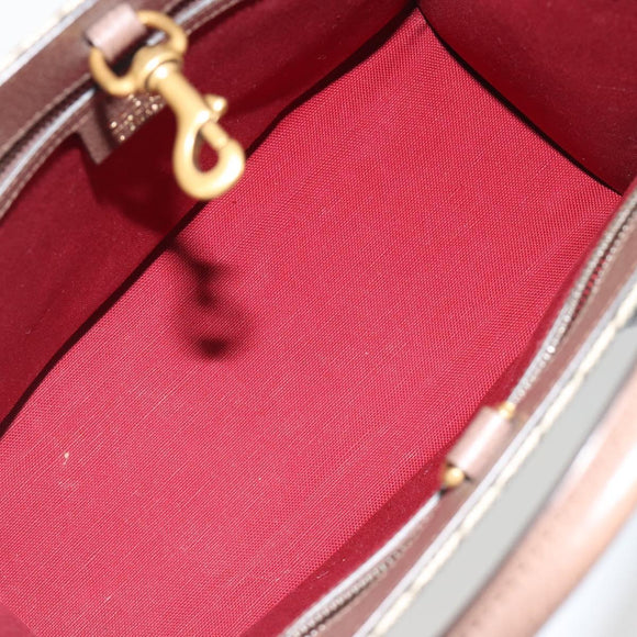 GUCCI GG Supreme Donald Duck Hand Bag PVC 2way Beige Gold 648134 Auth ep15080M