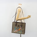 GUCCI GG Supreme Donald Duck Hand Bag PVC 2way Beige Gold 648134 Auth ep15080M-26