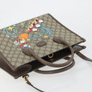 GUCCI GG Supreme Donald Duck Hand Bag PVC 2way Beige Gold 648134 Auth ep15080M-6