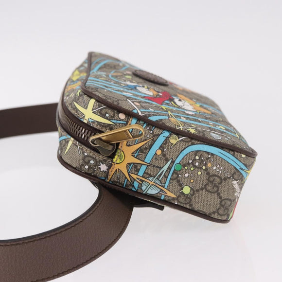 GUCCI GG Supreme Disney Collaboration Waist bag PVC Beige 602695 Auth ep15081M