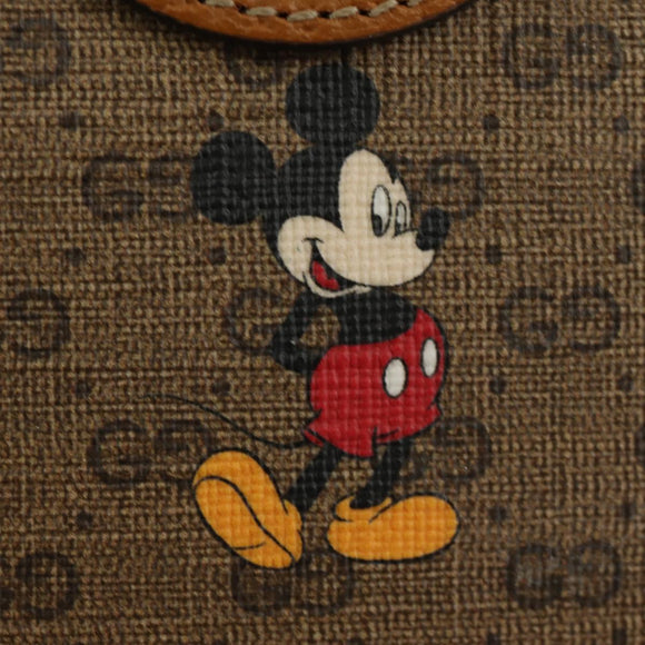 GUCCI Micro GG Supreme Disney Backpack PVC Beige Gold 603730 Auth ep15082M