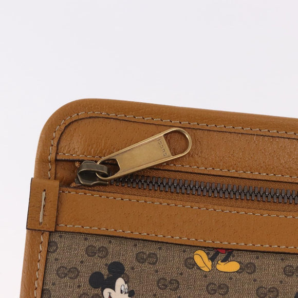 GUCCI Disney Collaboration Micro GG Supreme Bag PVC Beige 602552 Auth ep15084M