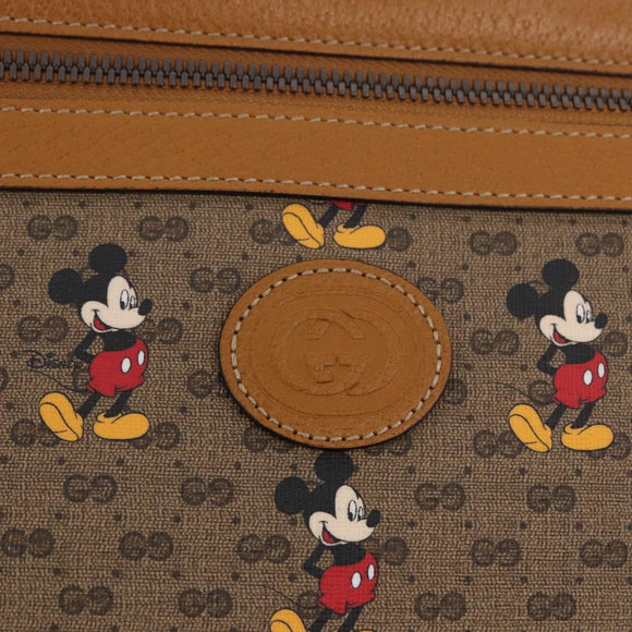 GUCCI Disney Collaboration Micro GG Supreme Bag PVC Beige 602552 Auth ep15084M