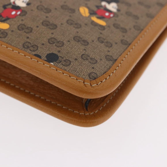 GUCCI Disney Collaboration Micro GG Supreme Bag PVC Beige 602552 Auth ep15084M