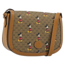 GUCCI Micro GG Supreme GUCCIxDisney Bag PVC Beige Gold 602694 Auth ep15085M-1