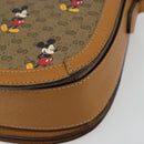 GUCCI Micro GG Supreme GUCCIxDisney Bag PVC Beige Gold 602694 Auth ep15085M-15