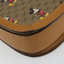 GUCCI Micro GG Supreme GUCCIxDisney Bag PVC Beige Gold 602694 Auth ep15085M-13