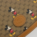 GUCCI Micro GG Supreme GUCCIxDisney Bag PVC Beige Gold 602694 Auth ep15085M-17