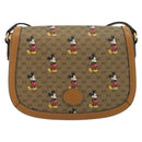 GUCCI Micro GG Supreme GUCCIxDisney Bag PVC Beige Gold 602694 Auth ep15085M-13