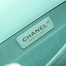 CHANEL Chain Matelasse Boy Chanel Bag Lamb Skin Green Gold CC Auth ep15086SM-18
