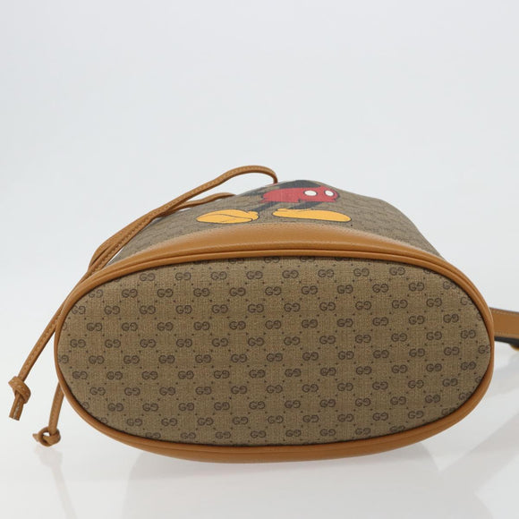 GUCCI Micro GG Canvas Disney Mickey Mouse Bag PVC Beige 602691 Auth ep15087M