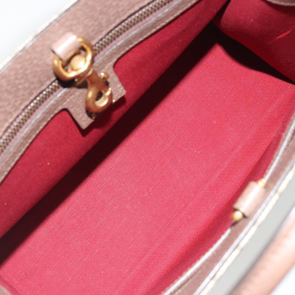 GUCCI GG Supreme Donald Duck Hand Bag PVC 2way Beige Gold 648134 Auth ep15088M
