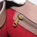 GUCCI GG Supreme Donald Duck Hand Bag PVC 2way Beige Gold 648134 Auth ep15088M-23