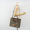 GUCCI GG Supreme Donald Duck Hand Bag PVC 2way Beige Gold 648134 Auth ep15088M-26