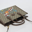 GUCCI GG Supreme Donald Duck Hand Bag PVC 2way Beige Gold 648134 Auth ep15088M-6