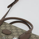 GUCCI GG Supreme Donald Duck Hand Bag PVC 2way Beige Gold 648134 Auth ep15088M-8