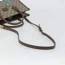 GUCCI GG Supreme Donald Duck Hand Bag PVC 2way Beige Gold 648134 Auth ep15088M-9