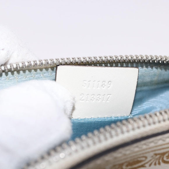 GUCCI Shoulder Bag Leather White Silver 511189 Auth ep15090