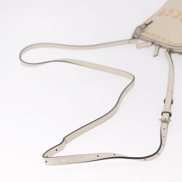 GUCCI Shoulder Bag Leather White Silver 511189 Auth ep15090
