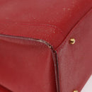 GUCCI Bamboo Hand Bag Leather Red Gold 002 1186 0259 Auth ep15092-9