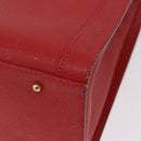 GUCCI Bamboo Hand Bag Leather Red Gold 002 1186 0259 Auth ep15092-14