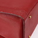 GUCCI Bamboo Hand Bag Leather Red Gold 002 1186 0259 Auth ep15092-15