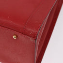 GUCCI Bamboo Hand Bag Leather Red Gold 002 1186 0259 Auth ep15092-16