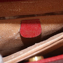 GUCCI Bamboo Hand Bag Leather Red Gold 002 1186 0259 Auth ep15092-17