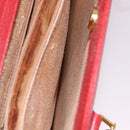 GUCCI Bamboo Hand Bag Leather Red Gold 002 1186 0259 Auth ep15092-10